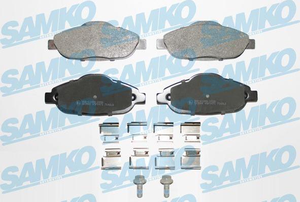 Samko 5SP1471K - Тормозные колодки, дисковые, комплект autospares.lv