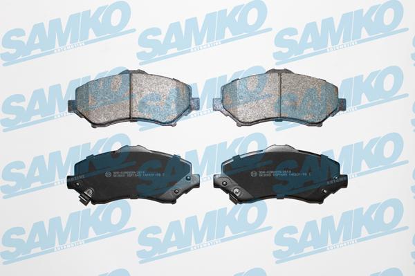 Samko 5SP1549 - Тормозные колодки, дисковые, комплект autospares.lv
