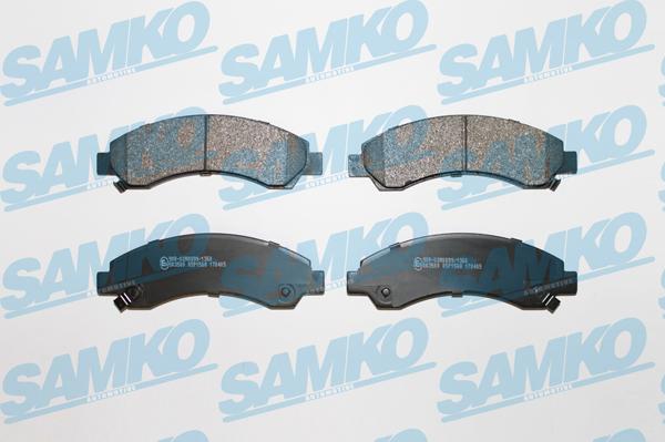 Samko 5SP1568 - Тормозные колодки, дисковые, комплект autospares.lv