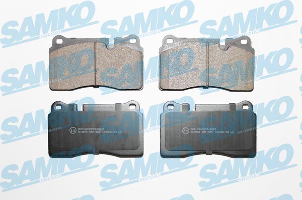 Samko 5SP1505 - Тормозные колодки, дисковые, комплект autospares.lv