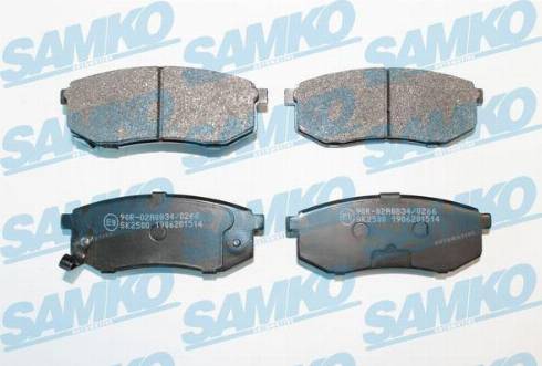 Samko 5SP1514 - Тормозные колодки, дисковые, комплект autospares.lv