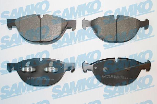 Samko 5SP1518 - Тормозные колодки, дисковые, комплект autospares.lv