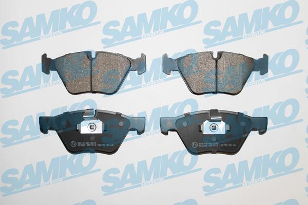 Samko 5SP1512 - Тормозные колодки, дисковые, комплект autospares.lv