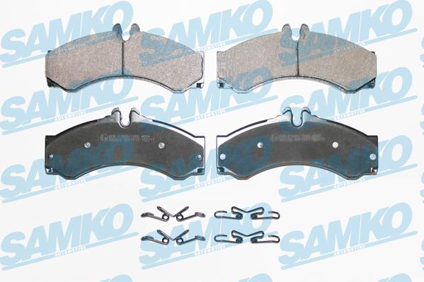 Samko 5SP1517 - Тормозные колодки, дисковые, комплект autospares.lv