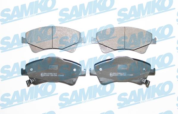 Samko 5SP1589 - Тормозные колодки, дисковые, комплект autospares.lv