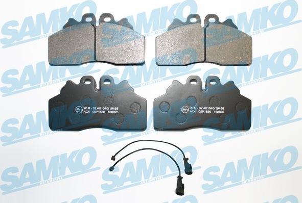 Samko 5SP1586A - Тормозные колодки, дисковые, комплект autospares.lv