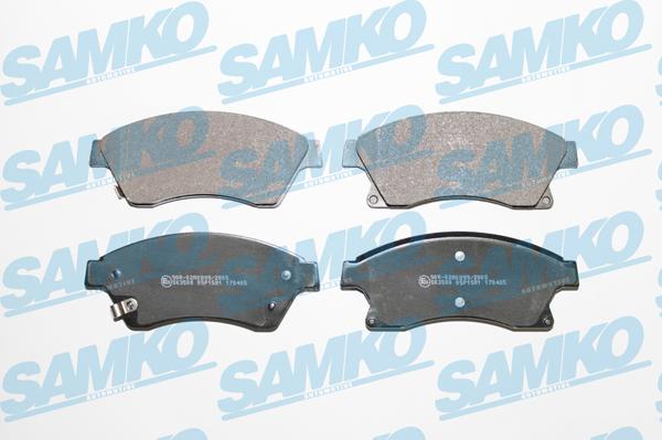 Samko 5SP1581 - Тормозные колодки, дисковые, комплект autospares.lv