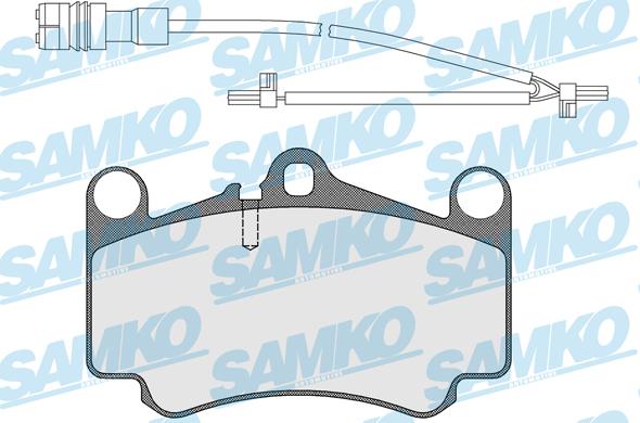 Samko 5SP1588A - Тормозные колодки, дисковые, комплект autospares.lv