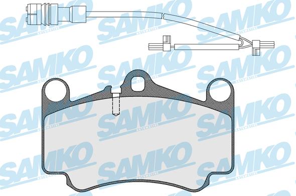 Samko 5SP1588B - Тормозные колодки, дисковые, комплект autospares.lv