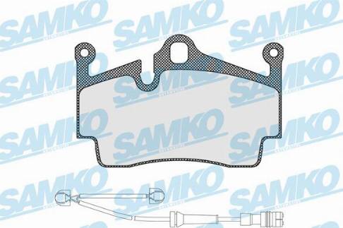 Samko 5SP1583A - Тормозные колодки, дисковые, комплект autospares.lv