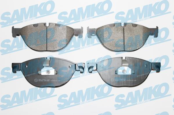 Samko 5SP1582 - Тормозные колодки, дисковые, комплект autospares.lv