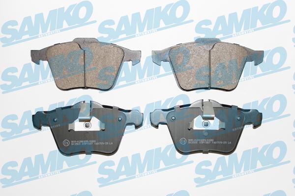 Samko 5SP1587 - Тормозные колодки, дисковые, комплект autospares.lv