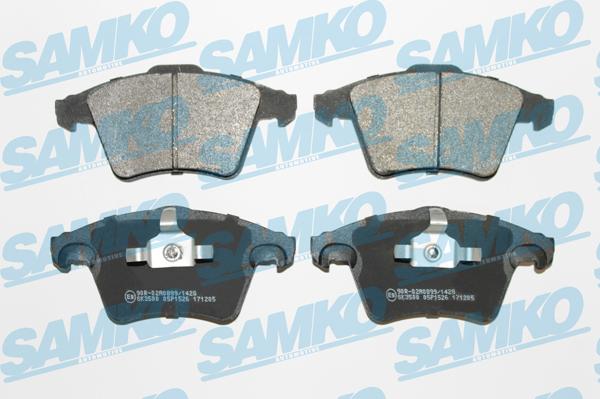 Samko 5SP1526 - Тормозные колодки, дисковые, комплект autospares.lv