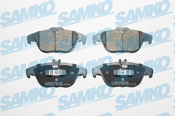 Samko 5SP1528 - Тормозные колодки, дисковые, комплект autospares.lv