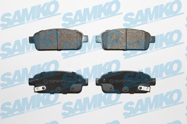 Samko 5SP1575 - Тормозные колодки, дисковые, комплект autospares.lv