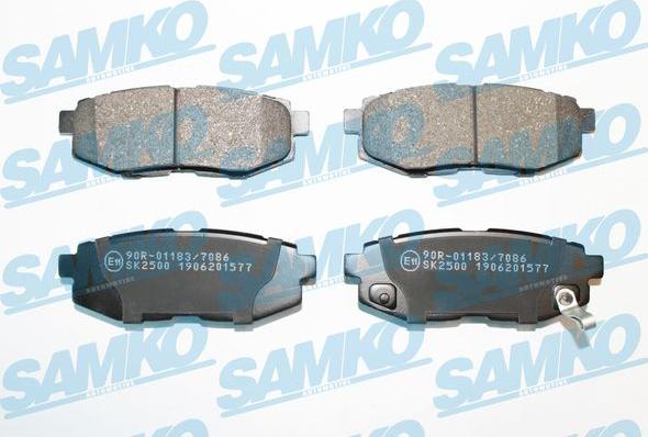 Samko 5SP1577 - Тормозные колодки, дисковые, комплект autospares.lv