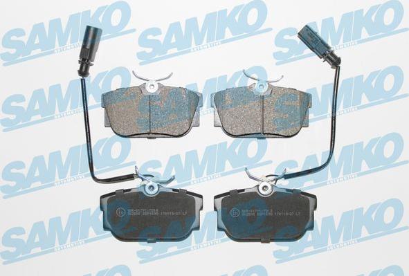 Samko 5SP1699 - Тормозные колодки, дисковые, комплект autospares.lv