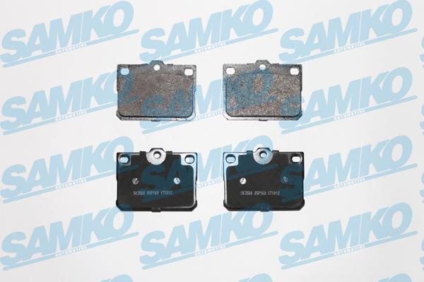 Samko 5SP169 - Тормозные колодки, дисковые, комплект autospares.lv