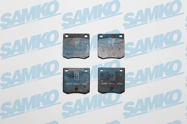 Samko 5SP165 - Тормозные колодки, дисковые, комплект autospares.lv