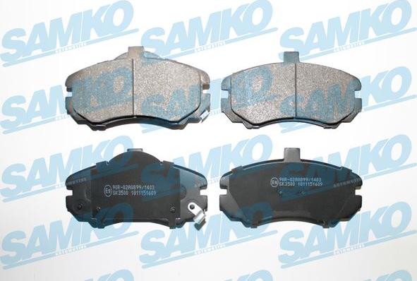 Samko 5SP1609 - Тормозные колодки, дисковые, комплект autospares.lv