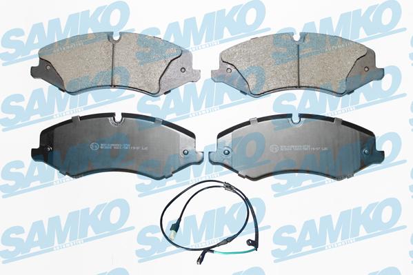 Samko 5SP1600A - Тормозные колодки, дисковые, комплект autospares.lv