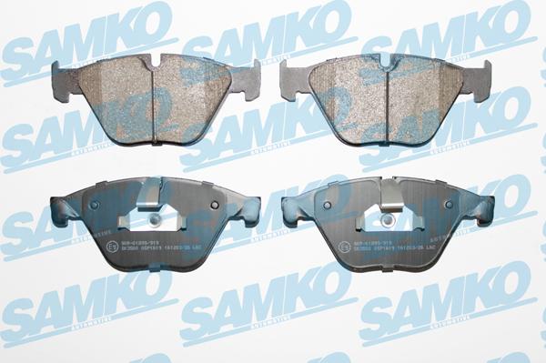 Samko 5SP1619 - Тормозные колодки, дисковые, комплект autospares.lv