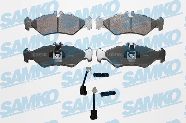 Samko 5SP1614A - Тормозные колодки, дисковые, комплект autospares.lv