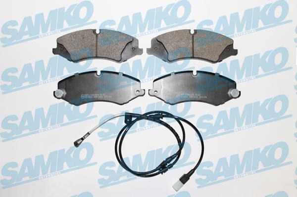 Samko 5SP1616A - Тормозные колодки, дисковые, комплект autospares.lv