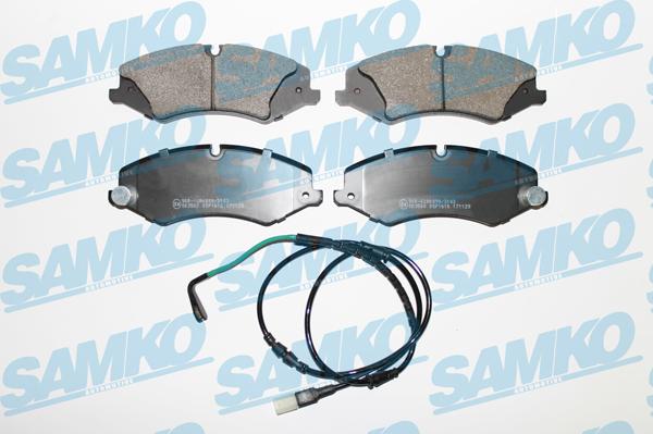 Samko 5SP1616B - Тормозные колодки, дисковые, комплект autospares.lv