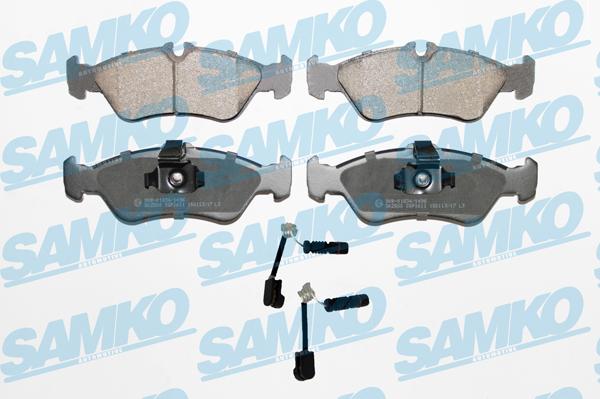 Samko 5SP1611A - Тормозные колодки, дисковые, комплект autospares.lv