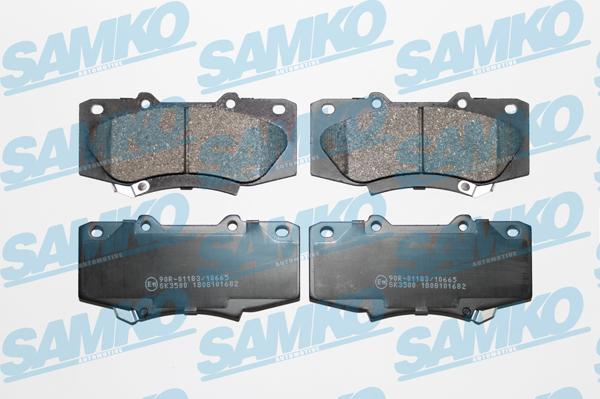 Samko 5SP1682 - Тормозные колодки, дисковые, комплект autospares.lv