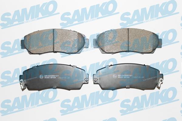 Samko 5SP1634 - Тормозные колодки, дисковые, комплект autospares.lv