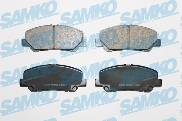 Samko 5SP1636 - Тормозные колодки, дисковые, комплект autospares.lv