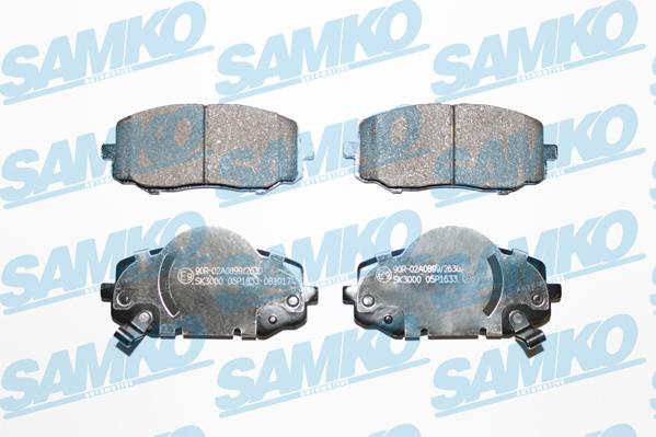 Samko 5SP1633 - Тормозные колодки, дисковые, комплект autospares.lv