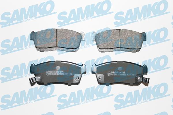 Samko 5SP1632 - Тормозные колодки, дисковые, комплект autospares.lv