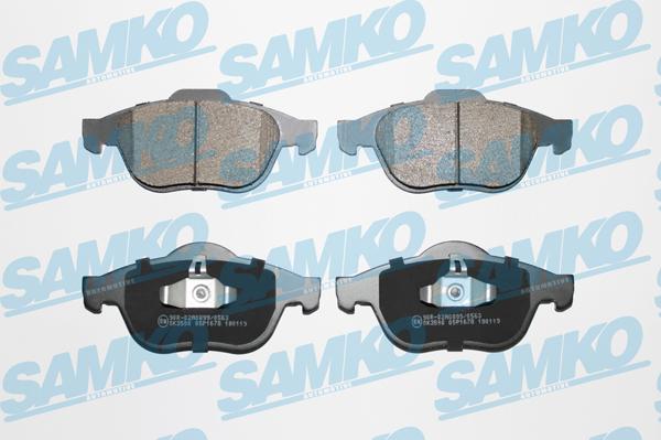 Samko 5SP1678 - Тормозные колодки, дисковые, комплект autospares.lv