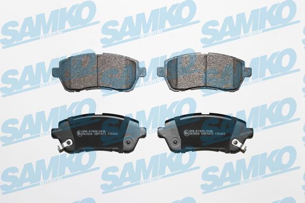 Samko 5SP1673 - Тормозные колодки, дисковые, комплект autospares.lv