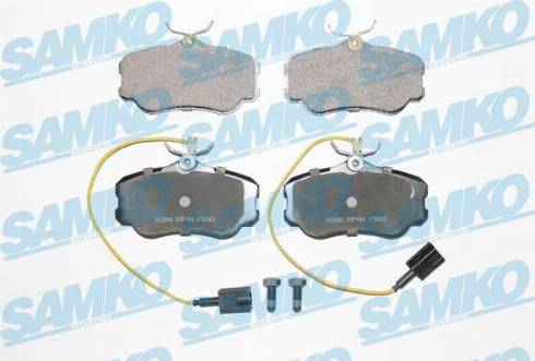 Samko 5SP104 - Тормозные колодки, дисковые, комплект autospares.lv