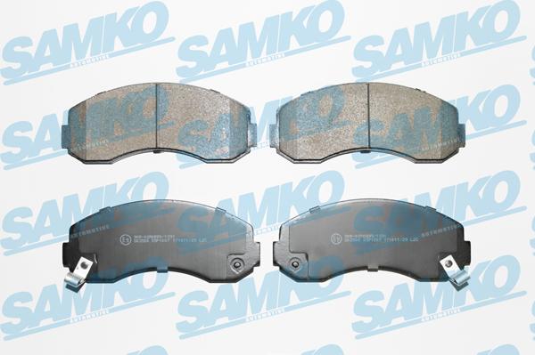 Samko 5SP1007 - Тормозные колодки, дисковые, комплект autospares.lv