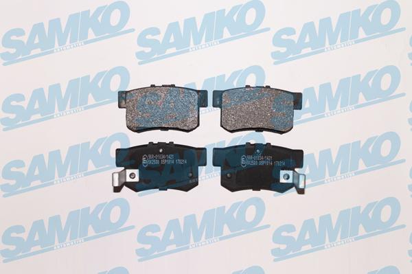 Samko 5SP1014 - Тормозные колодки, дисковые, комплект autospares.lv
