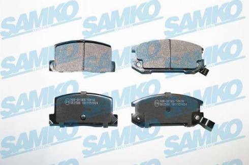 Samko 5SP1024 - Тормозные колодки, дисковые, комплект autospares.lv