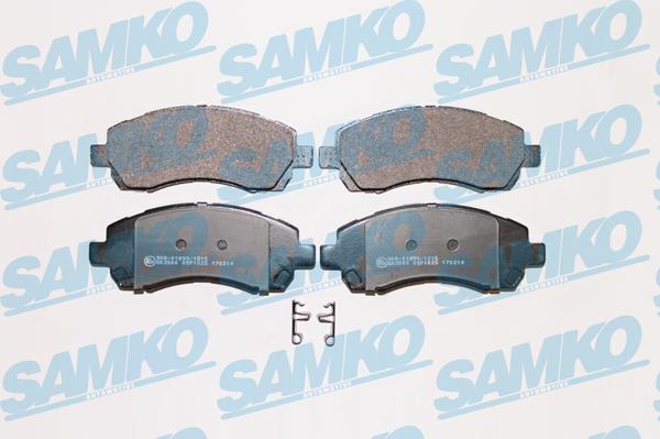 Samko 5SP1025 - Тормозные колодки, дисковые, комплект autospares.lv