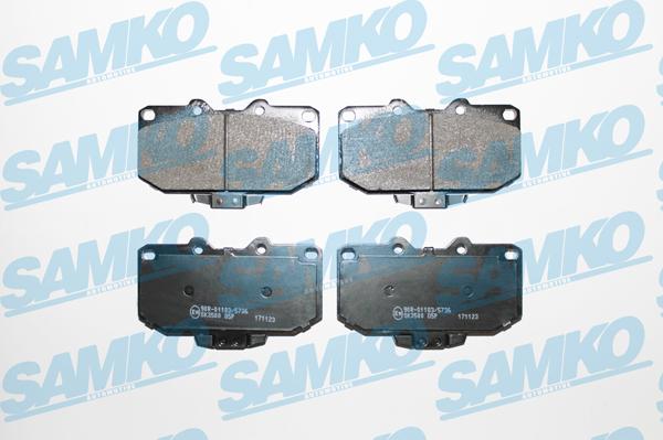 Samko 5SP1027 - Тормозные колодки, дисковые, комплект autospares.lv