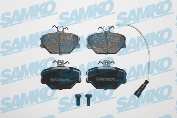 Samko 5SP102 - Тормозные колодки, дисковые, комплект autospares.lv