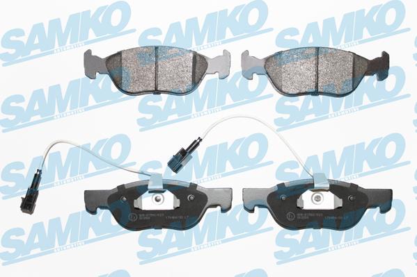 Samko 5SP1076 - Тормозные колодки, дисковые, комплект autospares.lv