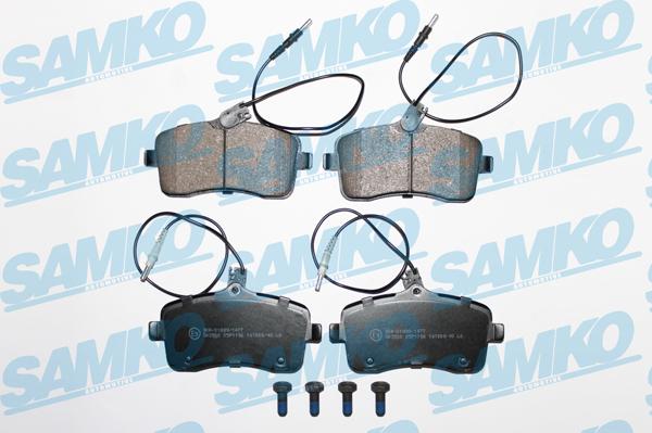 Samko 5SP1196 - Тормозные колодки, дисковые, комплект autospares.lv