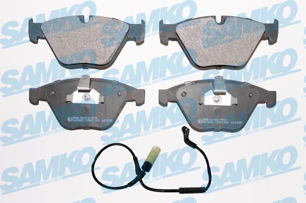 Samko 5SP1193A - Тормозные колодки, дисковые, комплект autospares.lv