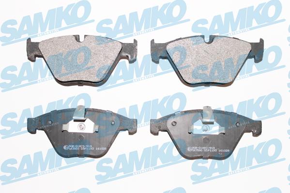 Samko 5SP1193 - Тормозные колодки, дисковые, комплект autospares.lv