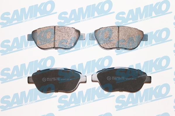 Samko 5SP1192 - Тормозные колодки, дисковые, комплект autospares.lv