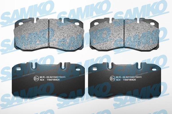 Samko 5SP1164 - Тормозные колодки, дисковые, комплект autospares.lv